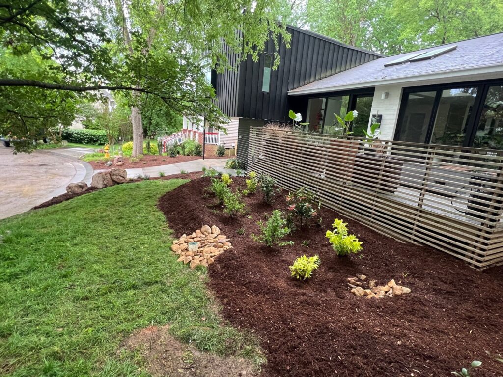 Residential Pine Needle Landscaping
